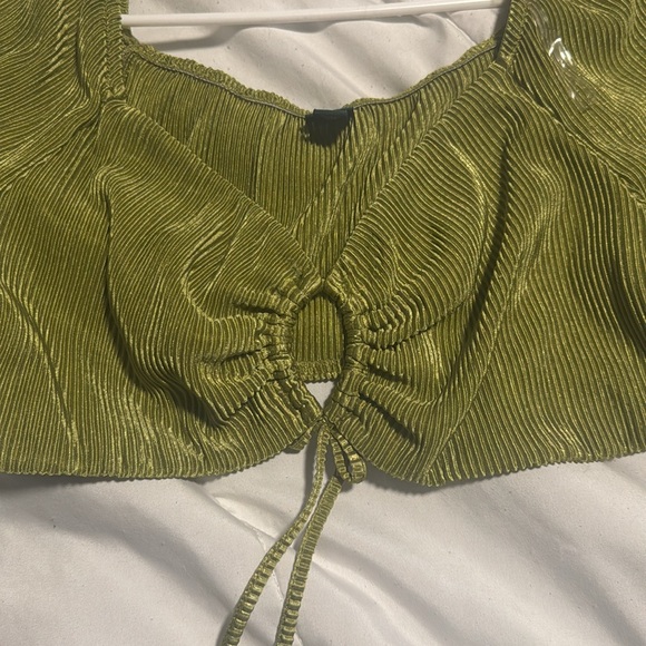 Bell Long Sleeve Blouse - Wild Fable&#8482; Green Apple L - Picture 3 of 4
